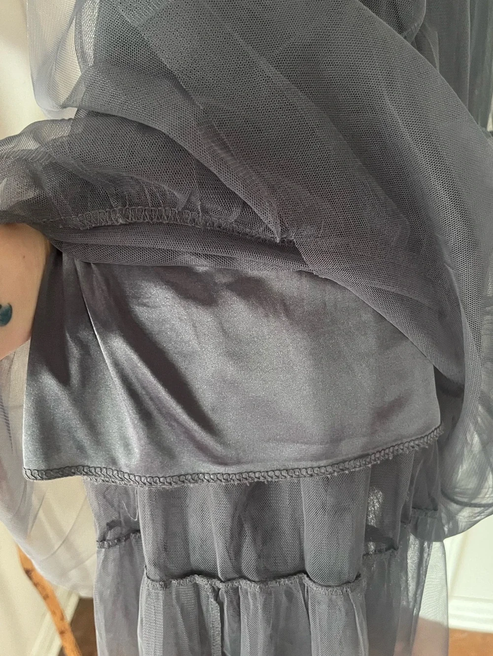 O2 Collection Layered Tulle Maxi Dress | Cottagecore | Whimsy Goth - Picture 8 of 10